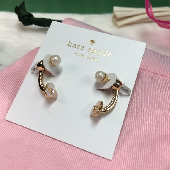 NWT KATE SPADE ♠️ GOLD DISCO PANSY EARRINGS - Picture 8 of 8
